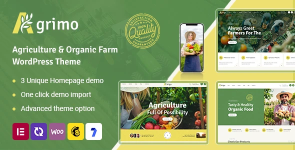 Agrimo – Agriculture & Organic Farm WordPress Theme